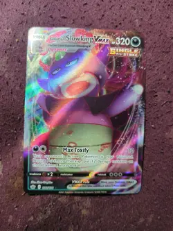 Pokemon Card Galarian Slowking V Max Mint Condition Near Perfect Great Card - Image 1
