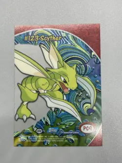 Pokemon Topps Scyther #123 Clear Card PC9 NM - Image 4
