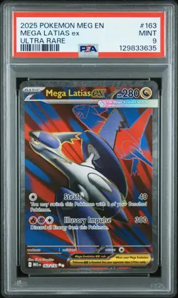 2025 POKEMON MEG EN-MEGA EVOLUTION ULTRA RARE #163 MEGA LATIAS EX PSA 9 - Image 1