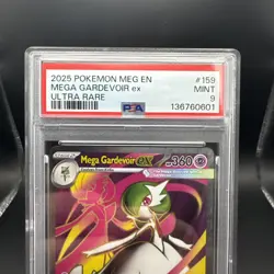 2025 Pokemon Mega Evolutions EN Mega Gardevoir Ultra Rare Graded PSA 9 Slab - Image 3