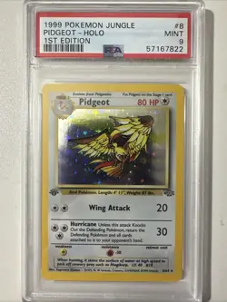 Pokemon PSA 9 1st Edition Pidgeot 08/64 Jungle Holo - Image 1