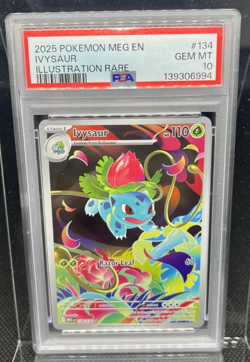 Mega Evolution Ivysaur 134/132 Holo Illust. Rare Pokemon TCG GEM MINT PSA 10 !! - Image 1
