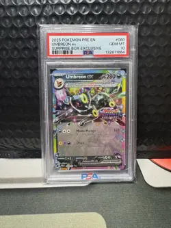 2025 Pokemon Prismatic Evolution Umbreon EX Surprise Box Exclusive PSA 10 - Image 1