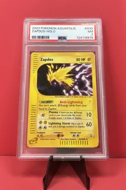 2003 POKEMON AQUAPOLIS #H32 ZAPDOS-HOLO PSA 7 - Image 1