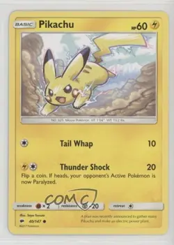 Pikachu Pokemon Sun & Moon Burning Shadows #40 - Image 1
