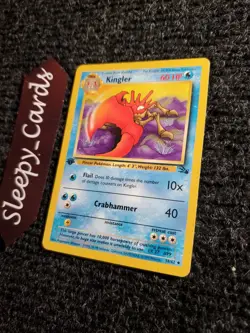 Kingler 1st Edition Fossil 38/62 Uncommon WOTC Vintage Pokemon NM - Image 2