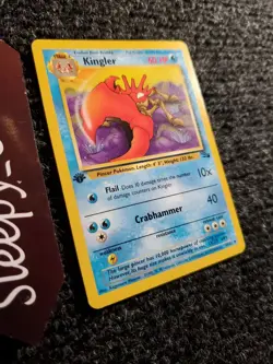 Kingler 1st Edition Fossil 38/62 Uncommon WOTC Vintage Pokemon NM - Image 3