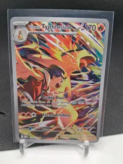 Ethan's Typhlosion 190/182 Destined Rivals Illustration Rare Pokemon TCG - Image 1