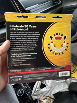 New Sealed Pokemon Day 2026 Collection, 3 Packs & Pikachu Promo In hand - Image 3