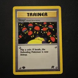 Pokemon TCG Sleep! Rocket 1st Edition Common Trainer 79/82 - NM - Image 1
