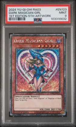 2024 YU-GI-OH! RA03-QUARTER CENTURY BONANZA #EN123 DARK MAGICIAN GIRL PSA 9 - Image 1