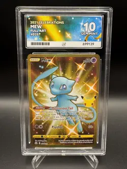 Gold Mew 025/025 Pokemon Card 25th Celebrations Ace 10 *PERFECT SUBGRADES* - Image 1