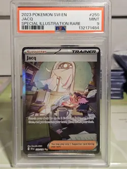 PSA 9 Mint Jacq Graded Pokemon Card #250 Scarlett & Violet 2023 - Image 1