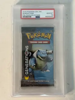 RARE 2016 PSA 10 GENERATIONS Blastoise Booster Foil Pack Pokemon PSA 10 GEM MINT - Image 1