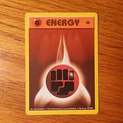 Pokemon TCG Fighting Energy 1st Edition Base Set Shadowless 97/102 LP - Image 1