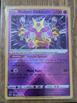Pokemon TCG Radiant Alakazam Silver Tempest 059/195 Holo Radiant Rare NM - Image 1
