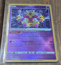 Pokemon TCG Radiant Alakazam Silver Tempest 059/195 Holo Radiant Rare NM - Image 4