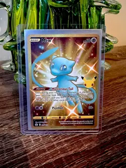 Mew 025/025 Secret Rare Celebrations 25th Anniversary Gold Pokemon Card TCG NM - Image 1