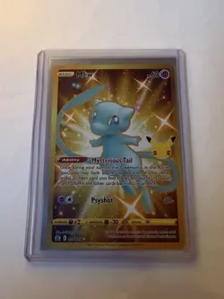 Mew 025/025 Secret Rare Celebrations 25th Anniversary Gold Pokemon Card TCG NM - Image 2