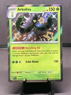 Pokemon TCG Arboliva 104/091 Baby Shiny Rare Paldean Fates NM 2024 - Image 1
