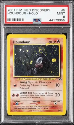 2001 POKEMON NEO DISCOVERY #5 HOUNDOUR-HOLO PSA 9 - Image 1