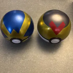 Pokemon TCG Empty Pokeball Tin Level Ball Quick Ball With Coin - Image 1