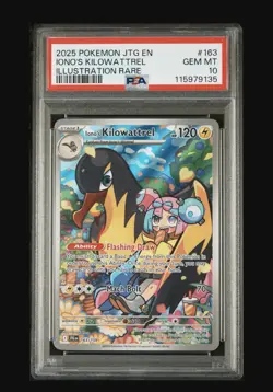 2025 POKEMON JTG EN-JOURNEY TOGETHER ILLUSTRATION RARE IONO'S KILOWATTREL PSA 10 - Image 1