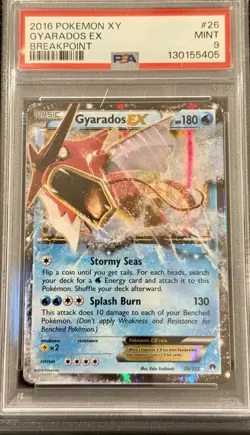 2016 Pokemon XY Breakpoint Gyarados EX 26/122 PSA 9 MINT - Image 1