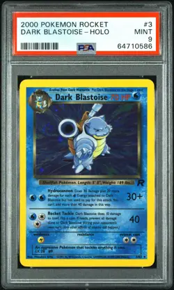 Dark Blastoise-Holo 3 - Pokemon Rocket - PTCG PSA 9 - Image 1