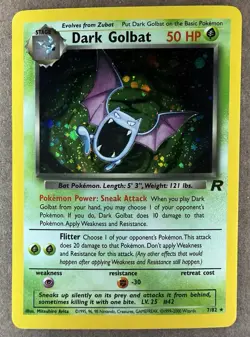 Pokemon TCG Dark Golbat 7/82 Team Rocket Holo Rare - Image 1