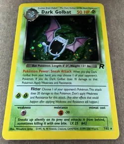 Pokemon TCG Dark Golbat 7/82 Team Rocket Holo Rare - Image 2