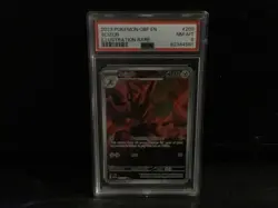 2023 POKEMON OBF EN-OBSIDIAN FLAMES ILLUSTRATION RARE #205 SCIZOR PSA 8 - Image 1