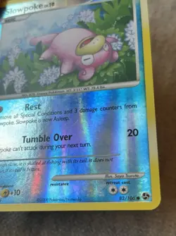 Pokemon TCG Slowpoke 82/106 Great Encounters Reverse Holo Common LP- - Image 3