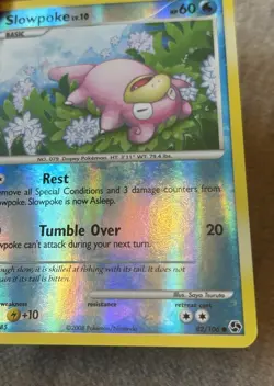 Pokemon TCG Slowpoke 82/106 Great Encounters Reverse Holo Common LP- - Image 4