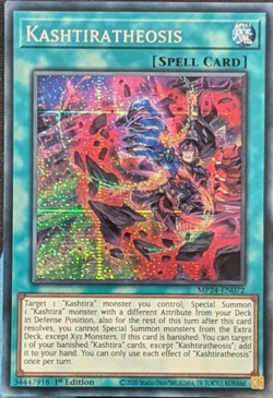 Kashtiratheosis Prismatic Secret Rare 1st Edition YuGiOh TCG Card MP24-EN072 - Image 1