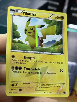 #3 Pikachu 115/114 Black & White 2011 Secret Rare Holo Pokemon Card TCG - Image 5