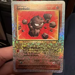 Pokemon TCG Geodude Reverse Holo Card 77/110 Legendary Collection 2002 - Image 1