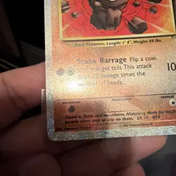 Pokemon TCG Geodude Reverse Holo Card 77/110 Legendary Collection 2002 - Image 5