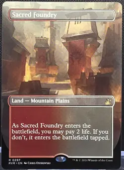Sacred Foundry #297 Ravnica Remastered Borderless Regular Rare - Image 1