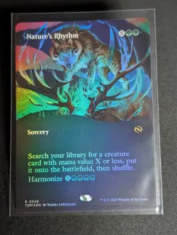 Nature's Rhythm - Borderless Clan Foil - Tarkir Dragonstorm Magic the Gathering - Image 1