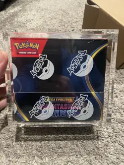 Pokemon Phantasmal Flames Booster Box New Sealed - With acrylic case - Image 1