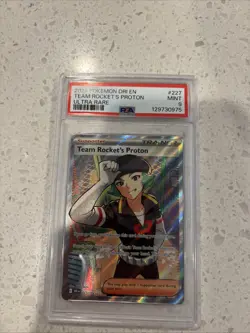 Pokemon Trainer Proton TCG Full Art Holo Ultra Rare 227/182 PSA 9 - Image 1