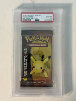 RARE 2016 PSA 10 GENERATIONS Pikachu Booster Foil Pack Pokemon PSA 10 GEM MINT - Image 5