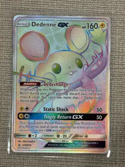 Pokemon TCG - Dedenne GX (Secret) 219/214 - SM Unbroken Bonds - Near Mint - ENG - Image 1