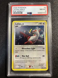 Pokemon TCG Latias Holo 3/17 Pop Series 7 2008 PSA 8 NM-Mint - Image 1