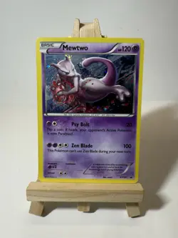 Pokemon TCG Mewtwo XY101 XY Holo w/ Holo Swirl Rare - Image 1