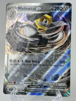Melmetal ex 105/142 Ultra Rare Stellar Crown Pokemon TCG Card - Image 2