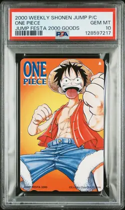 2000 One Piece Weekly Shonen Jump Festa Phone Card PSA 10 Gem Mint Rare 💎🔥 - Image 1