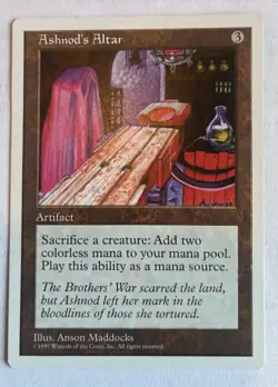 MTG 5th Edition Ashnod's Altar Artifact Colorless Magic The Gathering Card NM - Image 1