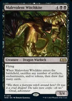 Malevolent Witchkite - Foil - Wilds of Eldraine #0315 MTG Magic The Gathering - Image 1